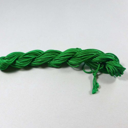 Fil pour tissage bracelet vert x12m
