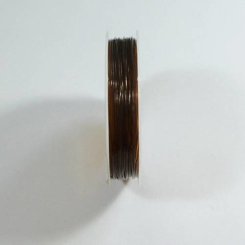 4m de fil de cristal, 0,8mm d' épaisseur, couleur marron 