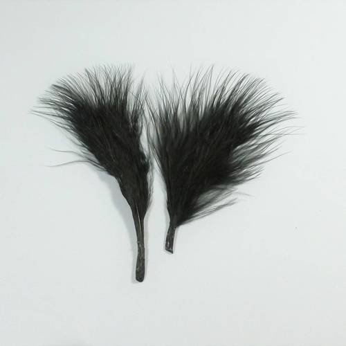 10 plumes naturelles noires, 8 à 11cm