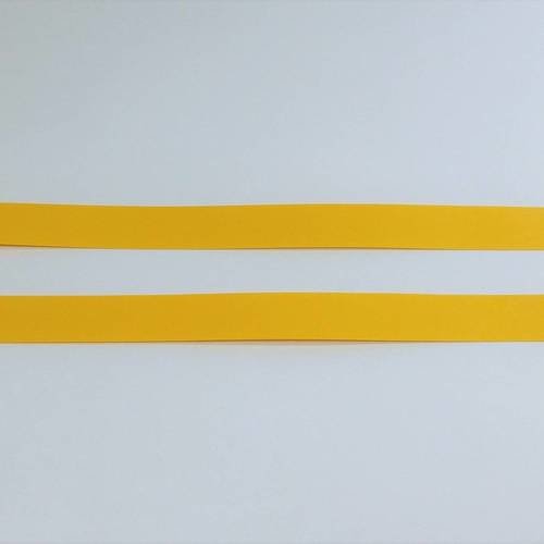 20 bandes papier à tresser jaune 15mm x 39,5cm