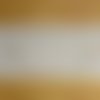 Réf.6025 chemin de table blanc et beige, tissé, rectangulaire, 89x38,5cm 
