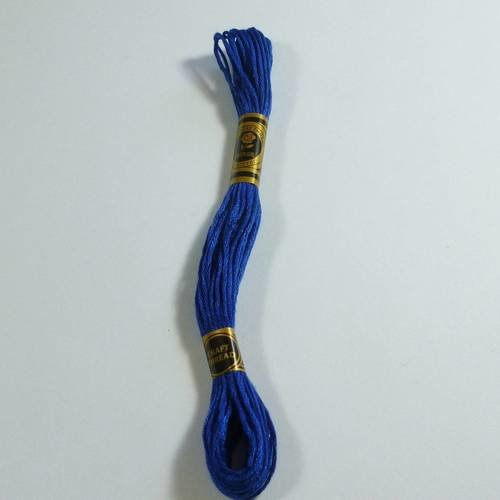 Réf.117 - échevette dmc bleu cobalte fil à broder longueur 8m