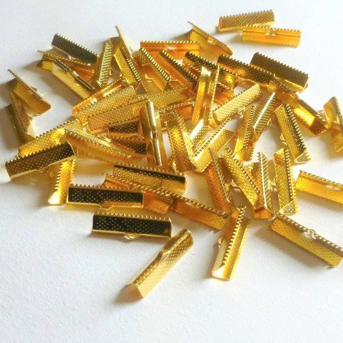 26 fermoirs ruban, 25mm, doré