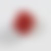 Perle shamballa 12x14mm rouge strass ronde