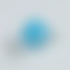 20 pompons fourrure 10mm  bleu ciel
