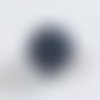 Perle shamballa 9,5x10 couleur bleu marine, strass forme ronde