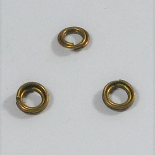 75 anneaux de jonction triple 4mm bronze