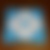 Réf.17010 napperon 26x25cm bleu et blanc