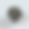 Perle shamballa 11,5x10mm couleur noire strass