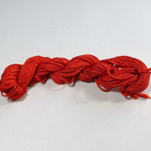 Fil de nylon tissage bracelet rouge 12 mètres 