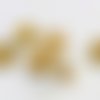 6 perles spacer en métal doré 10mm avec strass