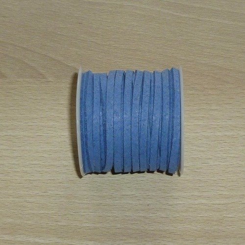 Cordon suédine bleu 3mm