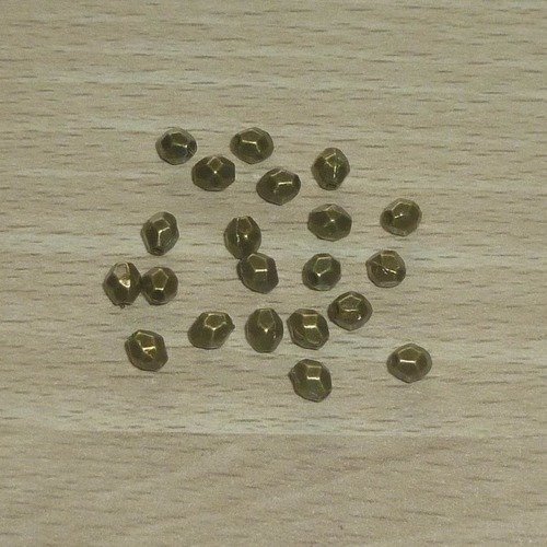 20 perles métal bronze 4mm