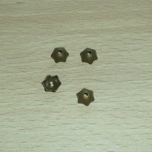 10 coupelles cloches  bronze 7mm -réf.9