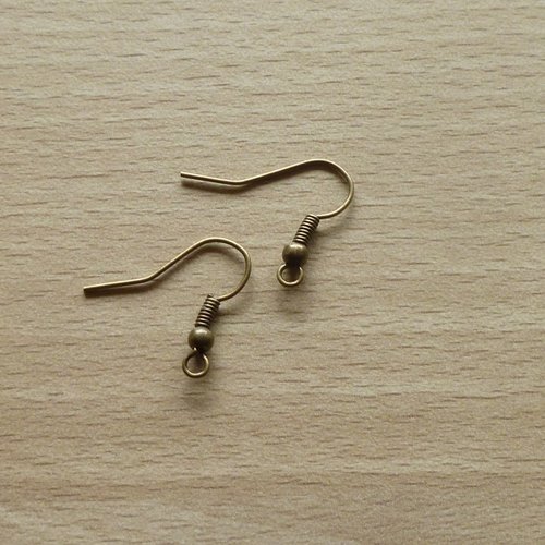 10 supports boucles d'oreille bronze 18mm