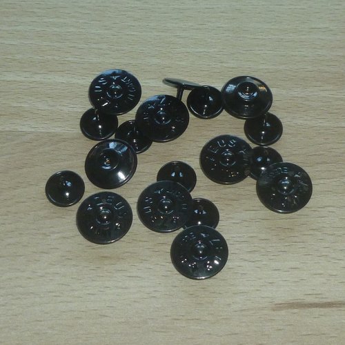 9 boutons jeans 16mm