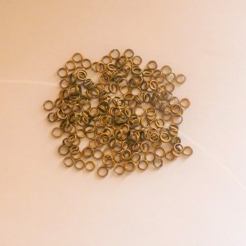 100 anneaux de jonction bronze 4mm