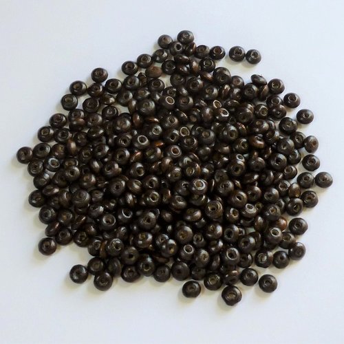 30 perles bois palets café 6mm