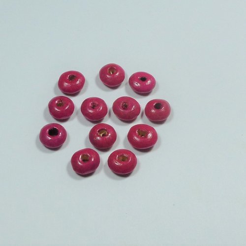 20 perles palets rouge 6mm