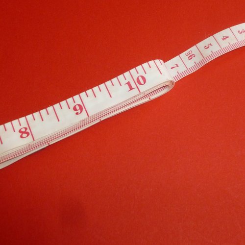 Mètre ruban rouge et blanc 150cm
