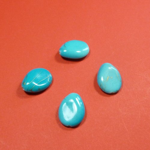 4 perles en céramique 25mm