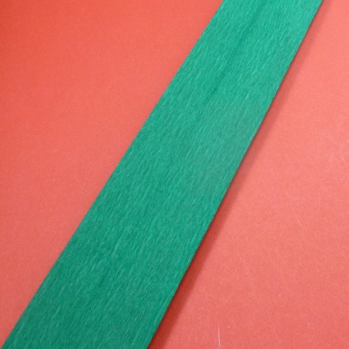 2m papier crépon vert foncé