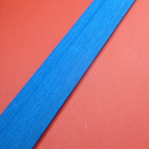 2m papier crépon bleu cobalte