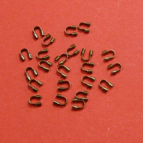 20 embouts fermoirs bronze 5mm