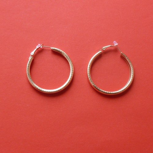 2 supports boucle d'oreille anneaux créole 45mm