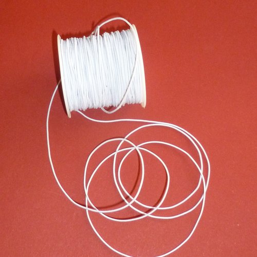 3m de cordon élastique blanc 1mm