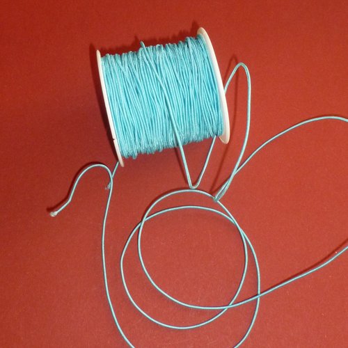 3m de cordon élastique turquoise 1mm