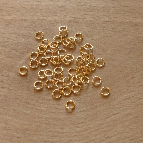 50 anneaux de jonction doré 5mm