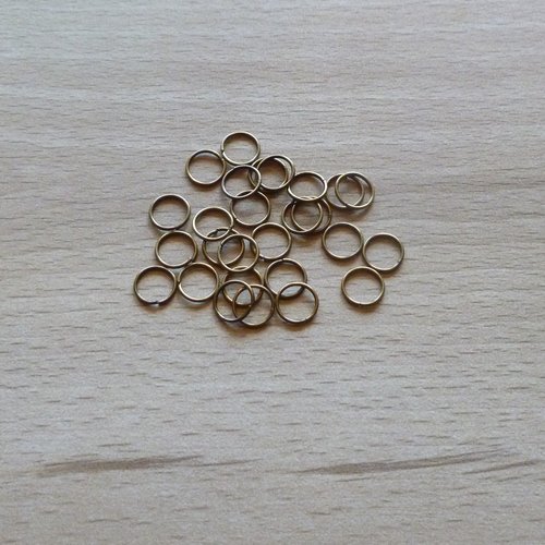 50 anneaux de jonction bronze 7mm