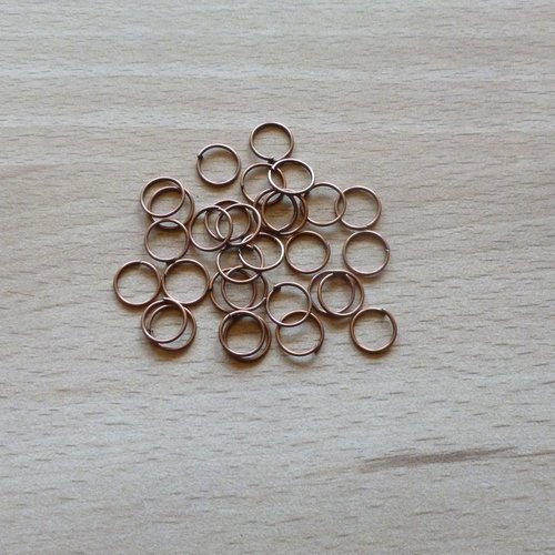 30 anneaux de jonction cuivre 8mm