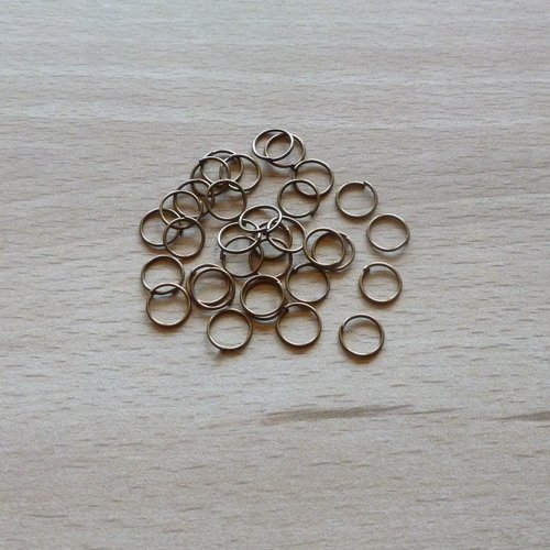 50 anneaux de jonction bronze 8mm