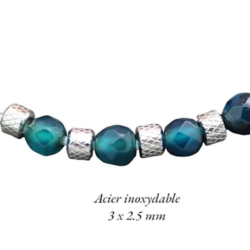 40 petites perles rondelles en acier inoxydable 304, 3 x 2.5 mm, pma129