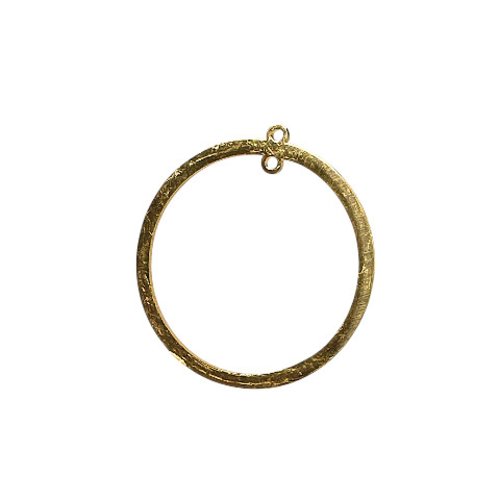 Connecteur rond en acier inoxydable 201 plaqué or 18k, 31.5 x 30 mm, ac848