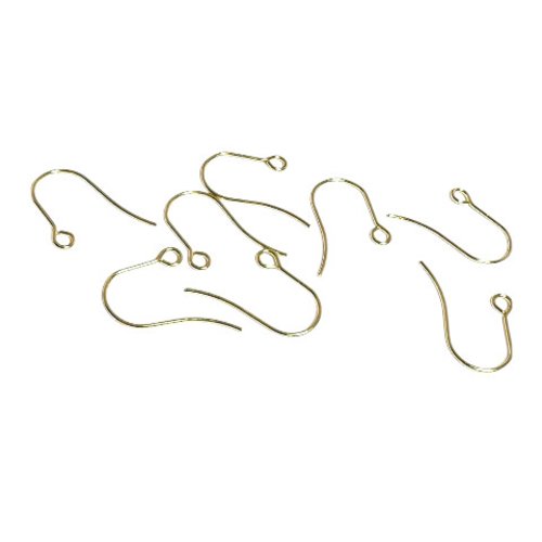 20 crochets, boucles d'oreilles, acier inoxydable, plaqué or 18k, de 18 mm x 15 mm boa183