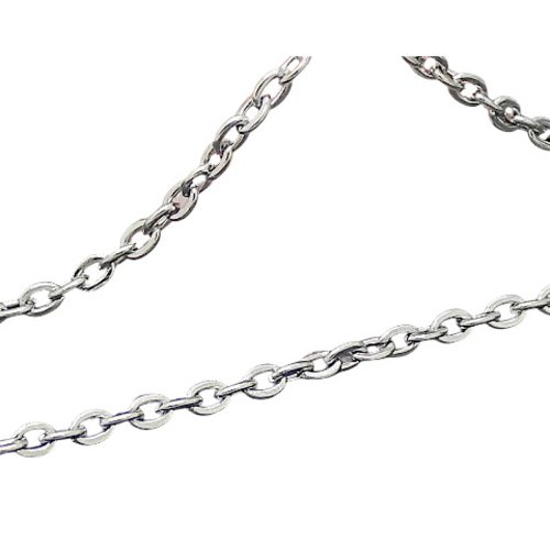 1 mètre de chaîne non soudée en acier inoxydable de 4x3 mm ch11