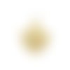 Pendentif demi-cercle en acier inoxydable plaqué or 14k pour cabochon 4 mm, ac898