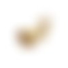 4 supports boucles d'oreilles puces ronds et texturés, acier inoxydable 304, plaqué or 18k, 8 mm, boa241