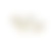 8 supports de boucles d'oreilles style créole en acier inoxydable doré clair, plaqué or 24k, boa160