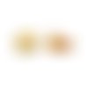 Deux paires de puces de boucles d'oreilles en acier inoxydable or, boa48