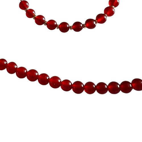 30 perles rondes de cornaline teintées, grade a, 4 mm pg251
