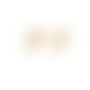 6 supports de boucles d'oreilles puces ovales en acier inoxydable doré, plaqué or 24k, boa185