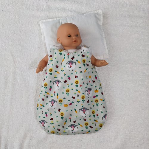 Gigoteuse turbulette sac de couchage pour grand poupon corolle 36 cm