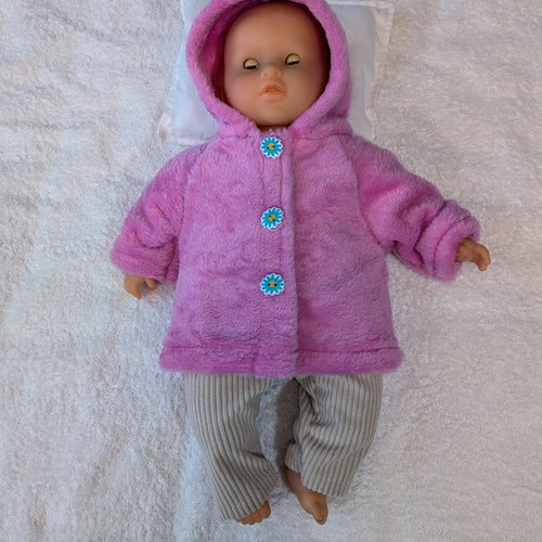 Vêtements habits poupée poupon corolle 42 cm lila chérie lucille interactif manteau