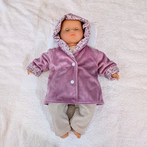 Vêtements poupée poupon corolle 42 cm interactif lila chérie lucille manteau