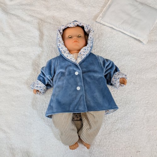 Vêtements habits poupée poupon corolle 42 cm lila chérie lucille manteau