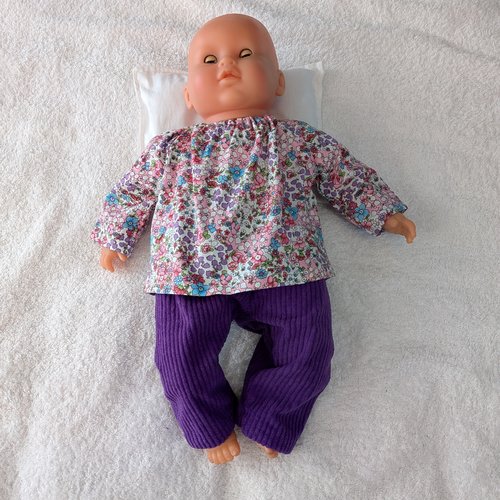 Vêtements habits poupée poupon corolle 42 cm interactif lila chérie